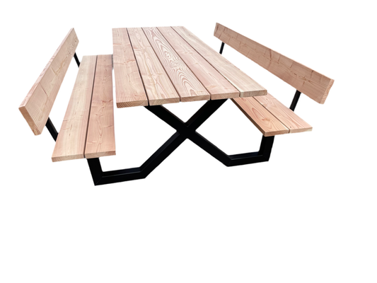 Stalen picknicktafel