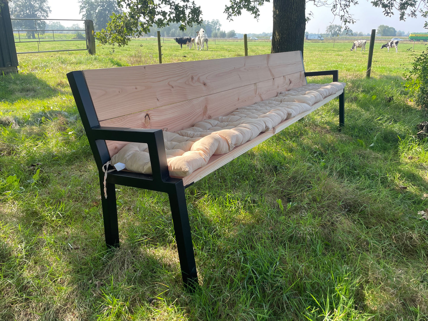 Tuinbank staal & douglas 2,4 meter