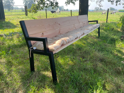 Tuinbank staal & douglas 2,4 meter