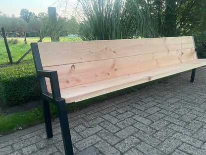 Tuinbank staal & douglas 2,4 meter