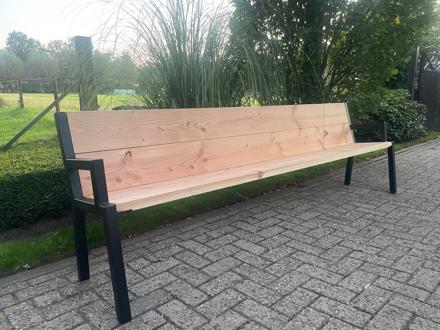 Tuinbank staal & douglas 2,4 meter