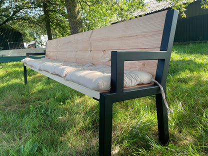 Tuinbank staal & douglas 2,4 meter