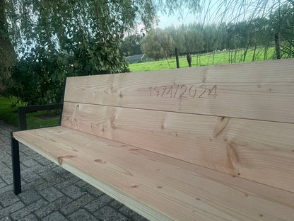 Tuinbank staal & douglas 2,4 meter