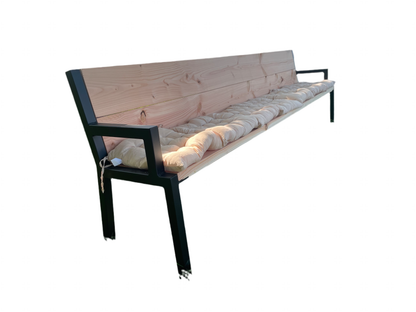 Tuinbank staal & douglas 2,4 meter